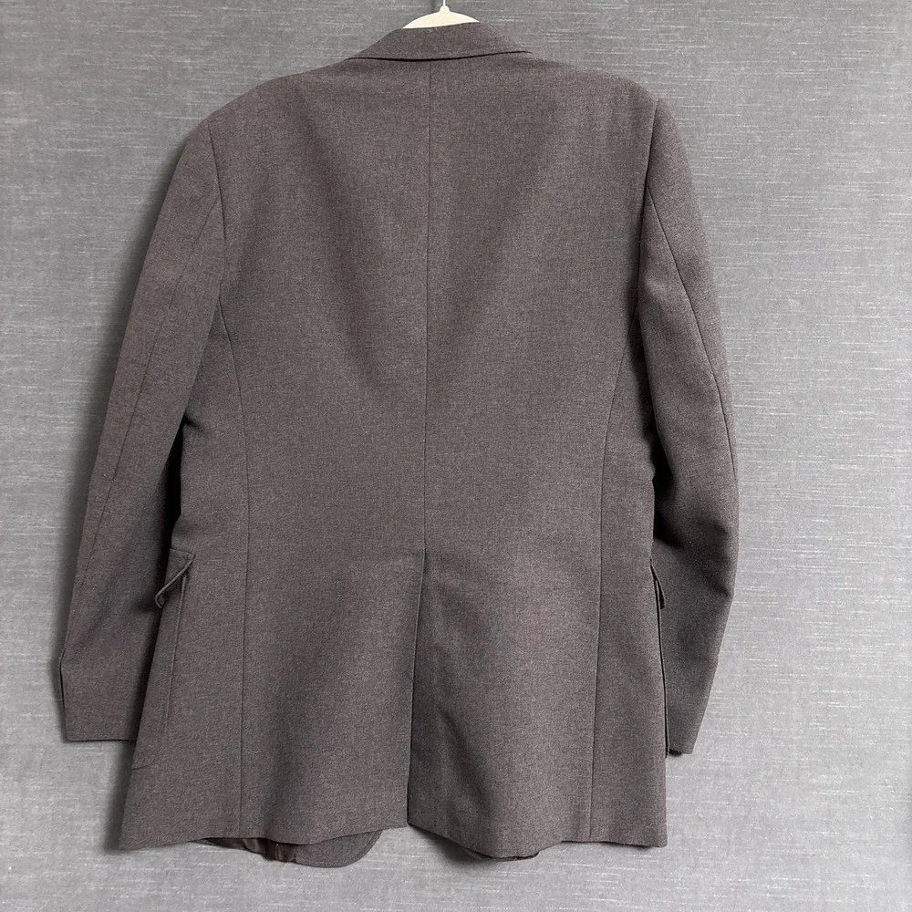 Vintage Haggar Suit 44L Blazer‎ 34x32 Pants Brown Polyester Disco 70s 80s USA